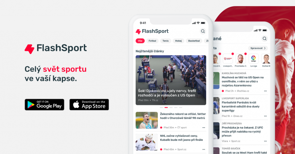 Nová česká aplikace sportovního zpravodajství FlashSport